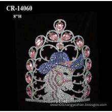 Cowboy Horse Rhinestone Custom Pageant Crown